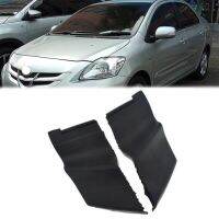 【 Urust】สำหรับ Yaris 4ประตู2006-2010แผ่นบังแดดติดกระจกหน้ารถใบปัดน้ำฝนด้านข้างสีดำ2X