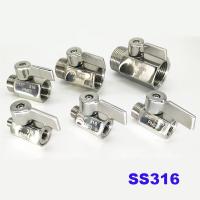 New type High quality MINI Ball valve Stainless steel 1/8 1/4 3/8 1/2 BSP Female male SS316 for water oil acid 2 way ball valve Plumbing Valves