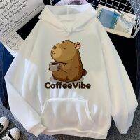 Capybara Hoodies ผู้หญิงแขนยาว Y2k สวยงาม Kawaii ดึงชุดชั้นในแบบโกธิคผู้หญิง