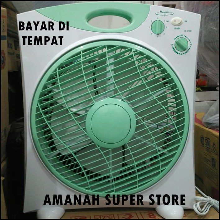 Maspion Ex 2109t Box Fan 12 Inch Kipas Angin Kotak Meja Lantai Angin Adem Sejuk Lazada 9542