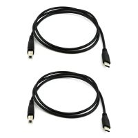 2X USB-C USB 3.1 Type C Male to USB 2.0 B Type Male Data Cable Cord Phone Printer