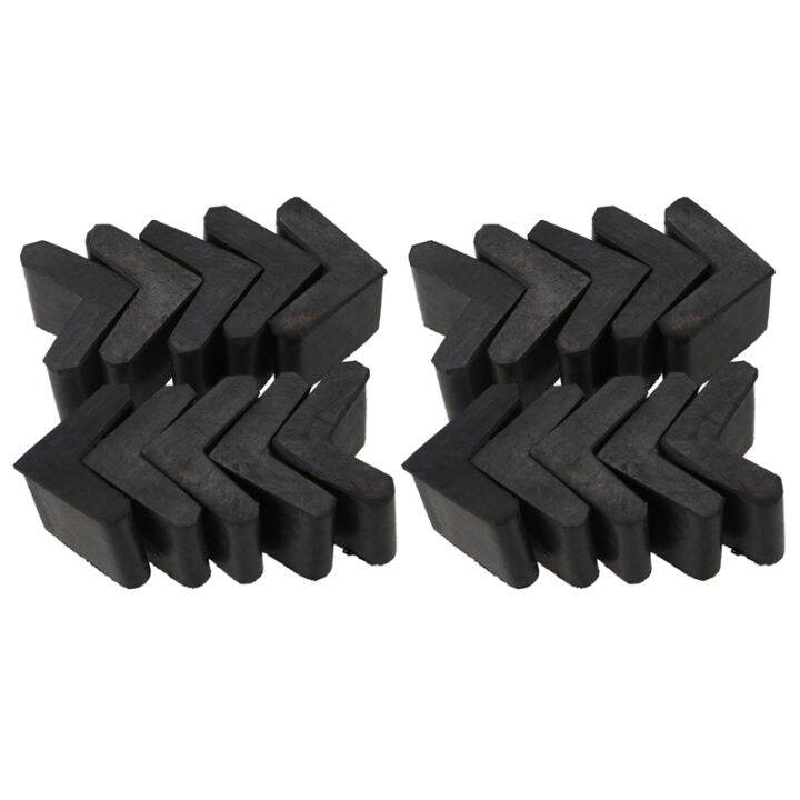 Rubber L Shaped Angle Iron Foot Pads Covers 20 Pcs Black Lazada