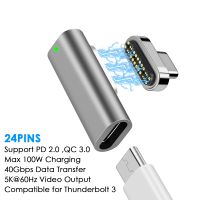 Magnetic USB C Adapter 24Pins Type C Connector For Thunderbolt 3 PD 100W Fast Charging 40Gbp/s Converter for iPad MacBook Pro