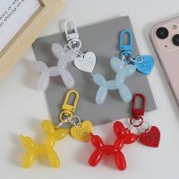 New Cute Jelly Balloon Dog Keychain Anime Figures Keychains Pendant Colorful Cartoon Dog Phone Chain Toys Gifts For Kids