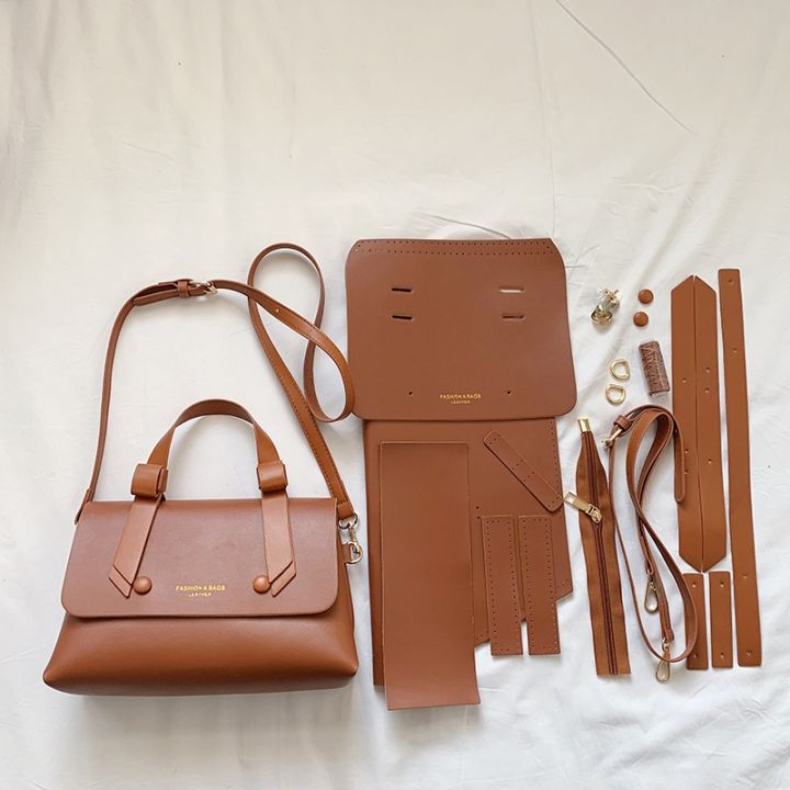 female-fashion-diy-manual-bag-spring-2022-new-hand-sewing-materials-bag-contracted-sense-one-shoulder-inclined-shoulder-bag
