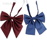 Glossy Polyester Satin Female Bowtie School Girl Uniform Butterfly Red Blue Chic Women Cosplay Party Bow Tie Knot Gift Accessory