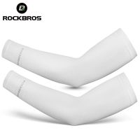 ROCKBROS Running Cycling Arm Sleeves Men Women Ice Silk Sun Protection Arm Warmers For Outdoor Camping Sports Fishing Basketball