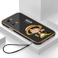 เคส Infinix Zero 5G  Case Cartoon Luffy สวยๆ หรูหรา 6D Plating ซิลิโคนรูปสี่เหลี่ยมกรอบโทรศัพท์เงาวาวฝาหลัง