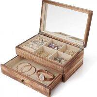 [COD] Wood Jewelry Ladies Box Display with Tray