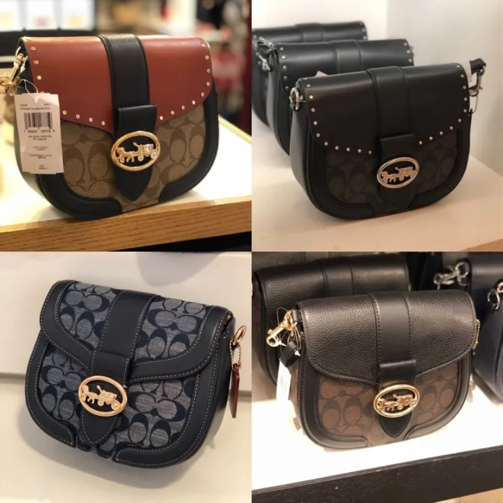 COACH SADDLE BAG IN SIGNATURE CANVAS (COACH C2806) IM/BROWN