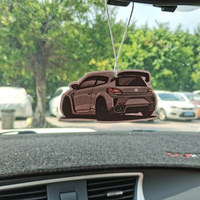 Car Air Freshener Perfume Rearview Mirror Pendant Decoration Hanging Ornament For Vw Scirocco R Mk3 Mk2 Polo Golf Acccessories