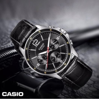 นาฬิกา CASIO รุ่น MTP-1374L-1A นาฬิกาข้อมือสำหรับผู้ชายสายหนัง สีดำ หน้าปัด- ของแท้ 100% รับประกันสินค้า1 ปี