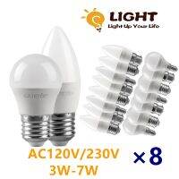 8PCS LED Golf Bulb Energy-efficient G45 C37 AC220V AC110V E14 E27 3W 5W 6W 7W Led bulbs Lamp For Home Decoration