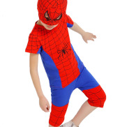 TOP Marvel The Avengers Cosplay Costume Spider Man Kids Red Coat T