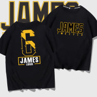 Jame-S อันดับ6เสื้อยืดแขนสั้นสำหรับบาสเกตบอลวัยรุ่น,เสื้อผ้าสำหรับฝึกซ้อมผ้าฝ้ายแขนสั้น0000