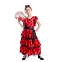 ❒✺ Kids Spanish Flamenco Dance New Flamenco Skirts For Girl Spanish Senrite Flamenco Dancer Fancy Dress Costume