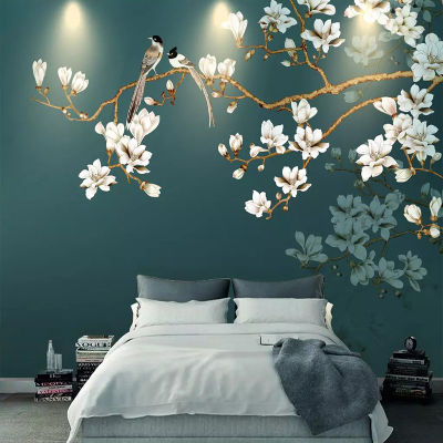 [hot]Custom Photo Wallpaper 3D Stereo Flowers Bird Landscape Murals Living Room Elders Room Classic Wall Papers For Walls 3 D Decor