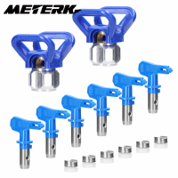 Meterk Airless Paint Nozzles Set Reversible Spraying Machine Tips Airless Paint Sprayer Nozzle Kit Airless Sprayer Spraying Machine อุปกรณ์เสริม