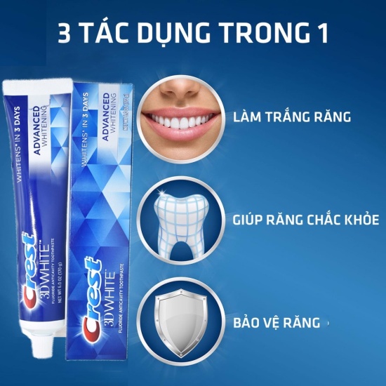 Kem đánh răng crest 3d white trắng răng 158g epharmacy - ảnh sản phẩm 8
