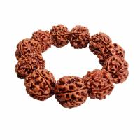 LazaraSale VINTAGE ชาวพุทธธิเบตพระพุทธรูป Rudraksha ลูกปัดภาวนากำไลข้อมือพุทธศาสนาผู้ชายผู้หญิงโยคะกำไลเครื่องประดับ - INTL