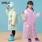AMILA Áo Mưa Trẻ Em Áo Mưa Một Mảnh EVA Dày Dặn Cho Học Sinh Áo Mưa Thời