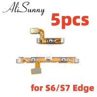 AliSunny 5ชิ้นเปิดปิด F LEX สายเคเบิ้ลสำหรับ S Amsung G Alaxy S6 S7ขอบ G925F G930F ปุ่มปรับระดับเสียงชิ้นส่วนสวิทช์ที่สำคัญ