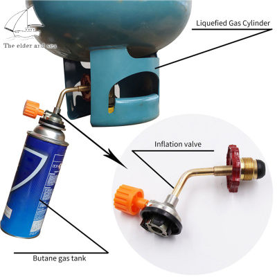 Elder Sea Gas Tank Inflation Valve Butane Gas Refillable Adapter Outdoor Camping Cylinder Tank Inflate Kit