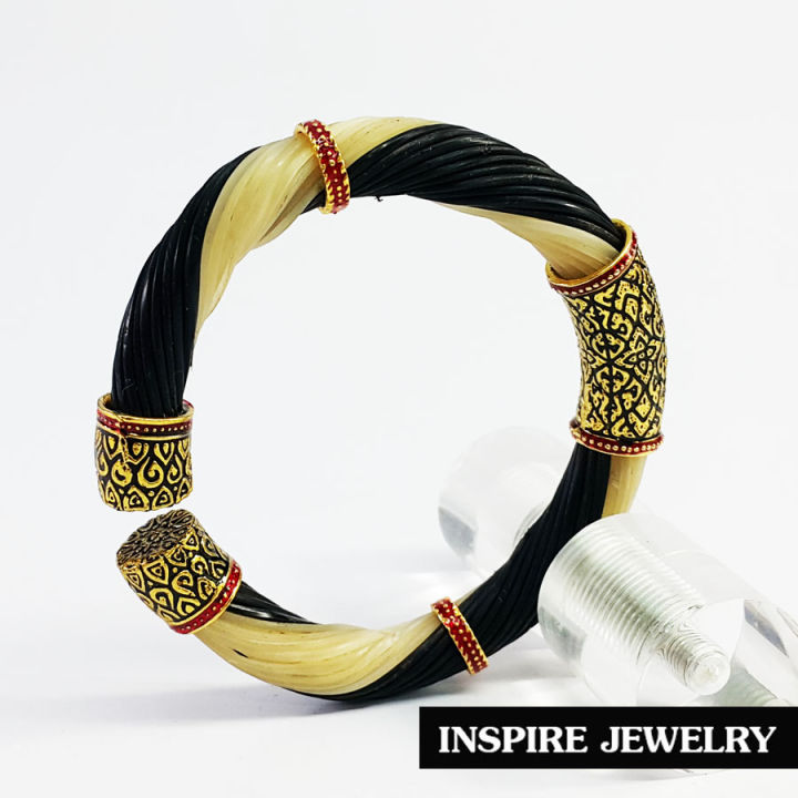 inspire-jewelry-กำไลขนหางช้างเรือนเงิน-92-5-เครื่องประดับมงคล-ของแท้-100-africa-elephant-tail