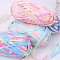 Hot sell YOMDID Colourful Cloth Strip Thread Segment Dyeing Cloth Line DIY Bag Sweater Scarf Shoes Hand Knitting Yarn Crochet Thread