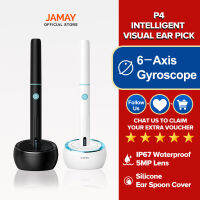 JAMAY P4 Ear Cleaner Stick WiFi ที่ช้อนหูที่มองเห็นได้350mAhอายุการใช้งานแบตเตอรี่ที่ยาวนานเป็นพิเศษ500Wกล้องเอนโดสโคปความละเอียดสูง Universal ช้อนหูซิลิโคน Family Pack