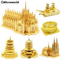 Microworld 3D Metal Puzzles Games Famous Buildings Models DIY Assemble Jigsaw Christmas Gifts Desktop Toys For Home Decorative