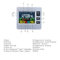 Digital Wireless Weather Station With Lcd Color Display For Weather Forecast With Indoor Sensor Temperature Humidity Monitor Ala