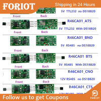 Foriot โมดูลเซ็นเซอร์อุณหภูมิ DS18B20 TTL RS485 Programmable Remote Control PLC RTU Serial Port Remote Acquisition Module