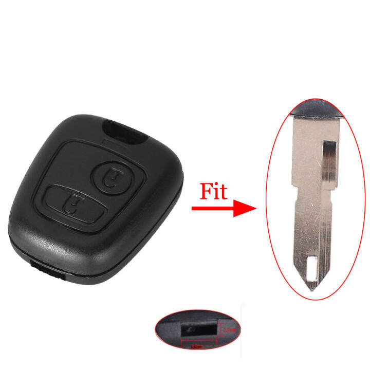 keyyou-2ปุ่มเปลือกกุญแจรถระยะไกล-fob-กรณีที่สำคัญปกไม่มีใบมีดสำหรับเปอโยต์106-107-206-207-306-307-406-407สำหรับซีตรอง-c1-c4