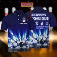 3D full print polo shirt for bowling players Custom name shirt for bowling Lov {in store}