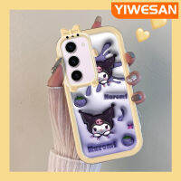 Chenyyyka S23ปลอกสำหรับ Samsung บวก S23เบาๆเคสการ์ตูนน่ารัก Kuromi กระต่ายดีไซน์ใหม่สีสันน่ารักมอนสเตอร์น้อยเลนส์กล้องถ่ายรูปป้องกันเคสมือถือกันกระแทกและรอยขีดข่วนเคสป้องกัน