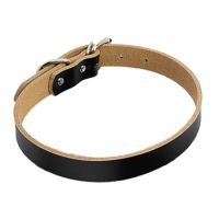 Pure Leather Dog Collar Pet Traction Training Walking Dog Chain Solid Color Practical Simple Pet Supplies