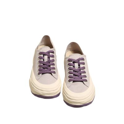 Purple Platform Slip-on Canvas Shoes for Women 2023 New Summer Casual Shoes