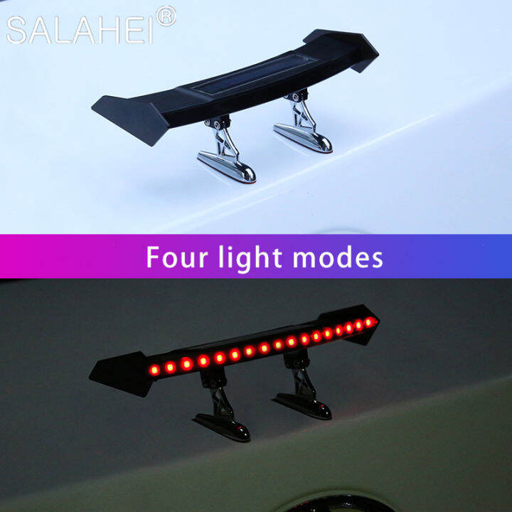Universal Solar Car Rear Spoiler Light 12V Flashing Warning Light