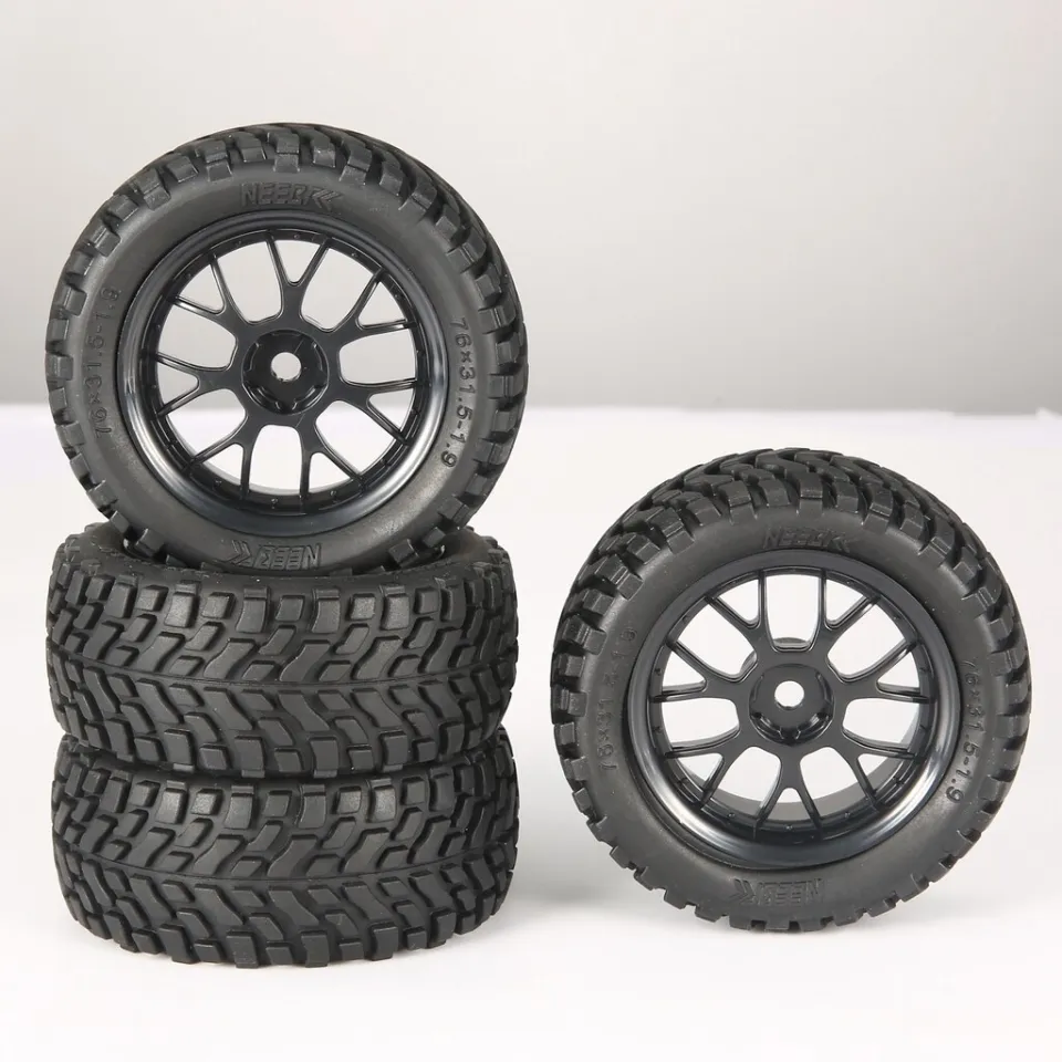 1.9 inch 75mm Off Road Buggy Rubber Tires Wheel 12mm Hex Hubs for