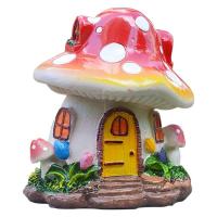 Mushroom Fairy House Garden Statues Resin Garden Accessories Outdoor Cottage Figurines Lawn Ornaments Decor for Outside Patio Yard Decorations charmingly