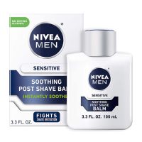 Nivea Men Sensitive Soothing Post Shave Balm ผลิตภัณฑ์บำรุงผิวหลังการโกนหนวดสูตรอ่อนโยนพิเศษสำหรับผิวแพ้ง่าย