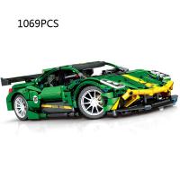 1069PCS Technical 1:14 Scale Block Lambo Super Sport Car Model MOC Racing Vehicle Bricks Toys Adult Boy Kids Gifts