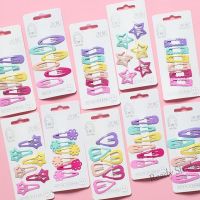 【Ready Stock】 ┋◐ C18 6 Pcs Set Las INS Fashion Geometric Hair Clips / BabyChildrenKids Cute Candy Color Paint BB Hairpin / Women Snap Barrette Daily Hair pins / Girls Basic Trendy Hair Accessories