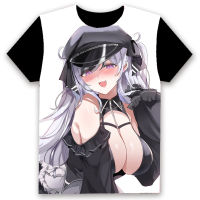 Azur Lane เสื้อยืดเซ็กซี่อะนิเมะสาวเกม3D พิมพ์ Streetwear ผู้ชายผู้หญิงแฟชั่นขนาดใหญ่ O-คอเสื้อยืดเด็กประเดิมท็อปส์เสื้อผ้า