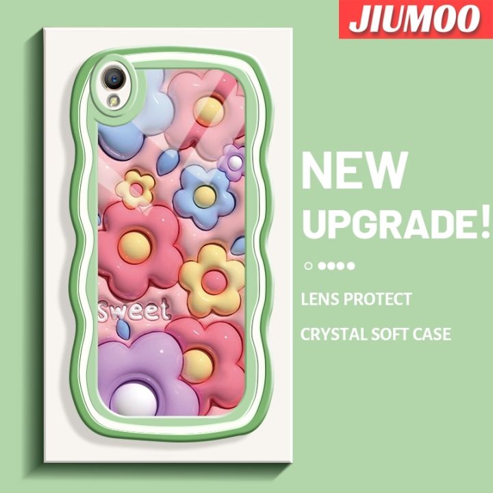 เคส-jiumoo-สำหรับ-oppo-a37-a37f-neo-9เคสลายการ์ตูน3d-ดอกไม้ลูกอมดีไซน์ใหม่ขอบครีมเวฟเดอร์แฟชั่นเรียบง่ายเคสโทรศัพท์แบบใสนุ่มปลอกซิลิโคนกล้องเคสโปร่งใสกันกระแทก