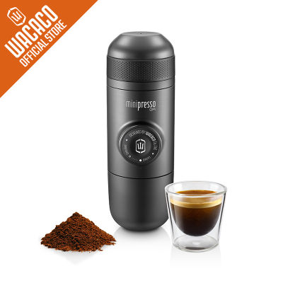 เครื่องชงเอสเปรสโซ่แบบพกพา Wacaco Minipresso GR, Portable Espresso Machine, Compatible Ground Coffee, Hand Coffee Maker, Travel Gadgets, Manually Operated, Perfect for Camping, Hiking