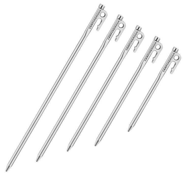 8-pcsset-camping-tent-pegs-30cm-heavy-duty-stainless-steel-tent-stakes-with-hook-rod-stakes-spike-nail-for-pitching-camping