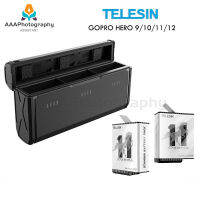 【Ready shipping】Telesin 3-Slot Endurance Pocket Charger &amp; 1720mAh Battery for GoPro Hero 12, Hero 11, Hero 10, Hero, 9 Battery