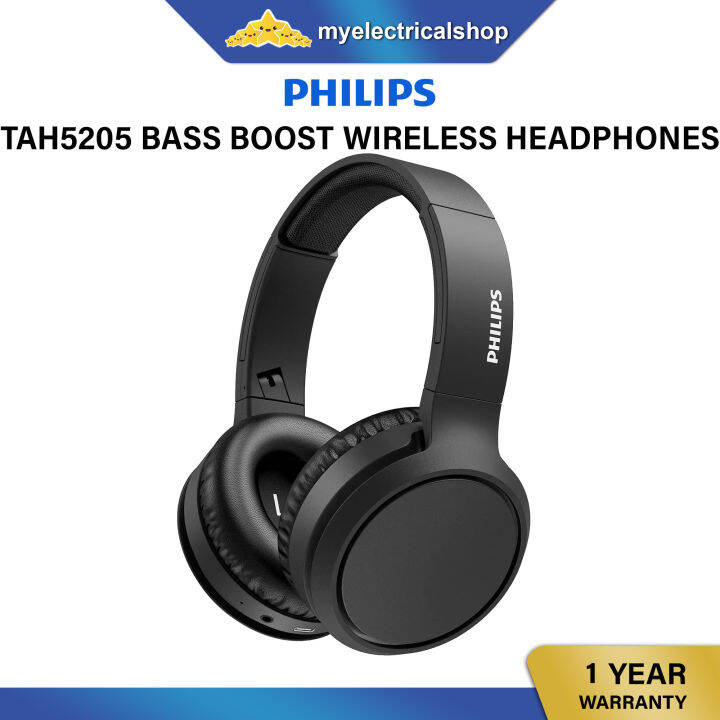 Philips TAH5205 Bluetooth Headphones 29 Hours Play Time Bass Boost ...